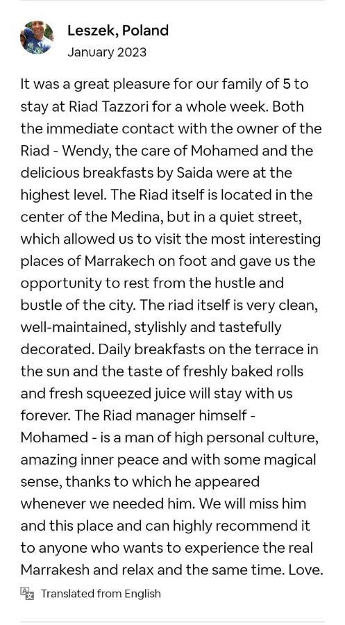 Riad Tazzori Marraquexe Exterior foto